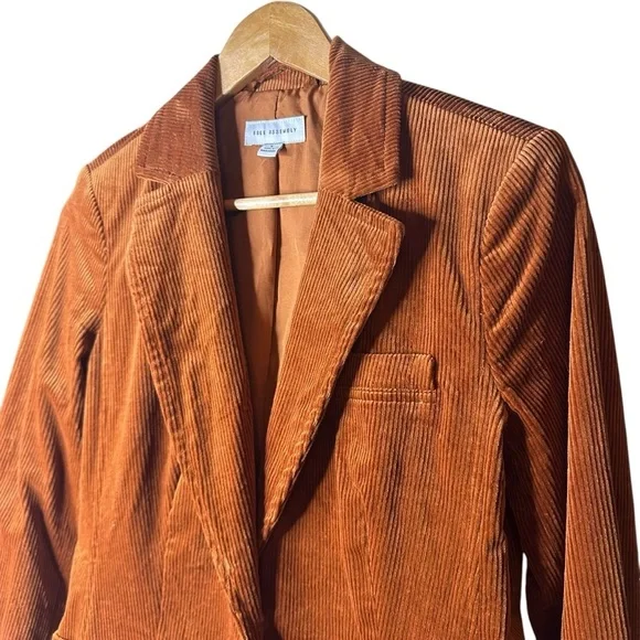 🔴 5 for $40 SALE! 
Free Assembly Orange Corduroy Lined Front Pocket Blazer sz S - Picture 4 of 13